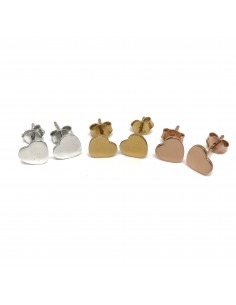 Small Smooth Heart Stud...