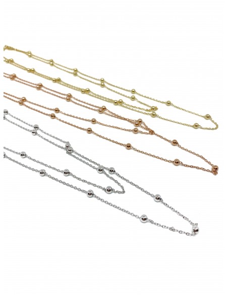 Collana Catena a Palline Doppio Filo