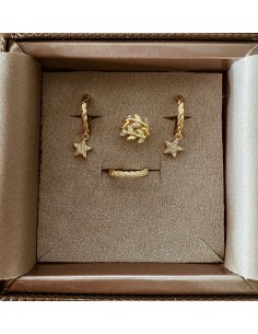 Earrings Set Gold Star