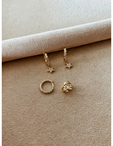 Earrings Set Gold Star