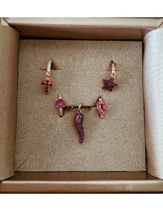 Earrings Set Purple Rock 2