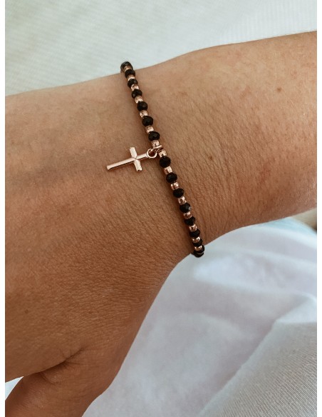 Bracciale Cristalli, Palline e Croce