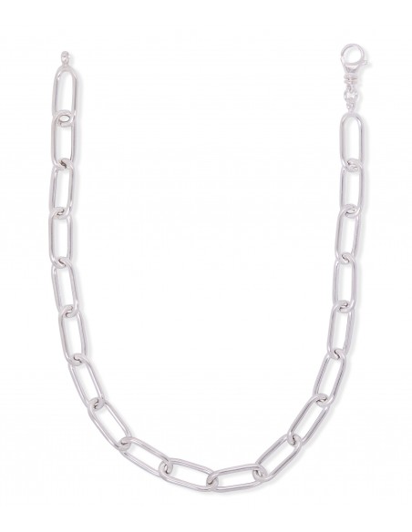 Collana Corta con Maglia Rettangolare