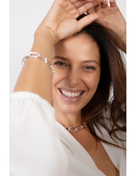 Bracciale con Maglia Rettangolare