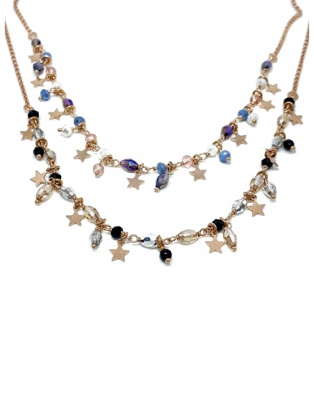 Collana Cristalli e Stelle Pendenti