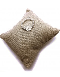 Anello Elastico con Palline e Rosa