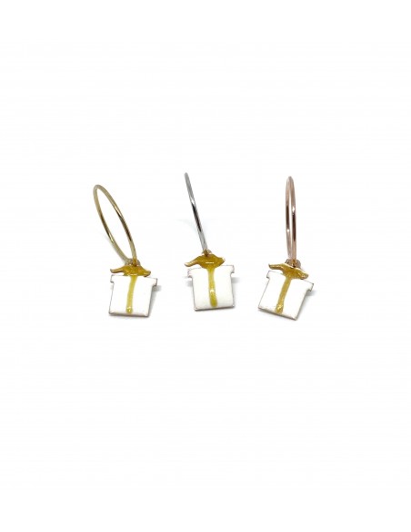 Monorecchino Cerchietto Pacco Regalo Bianco