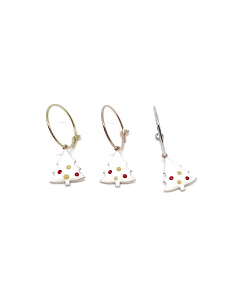 Single Earring Headband Christmas Tree White