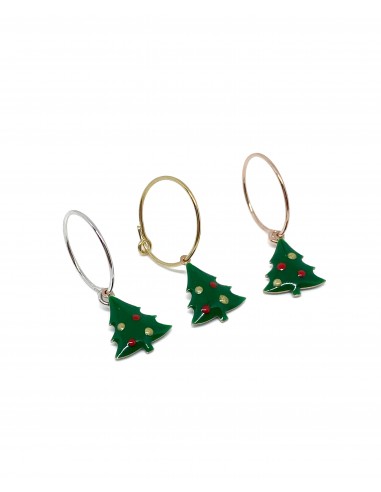 Single Earring Headband Christmas Tree Green