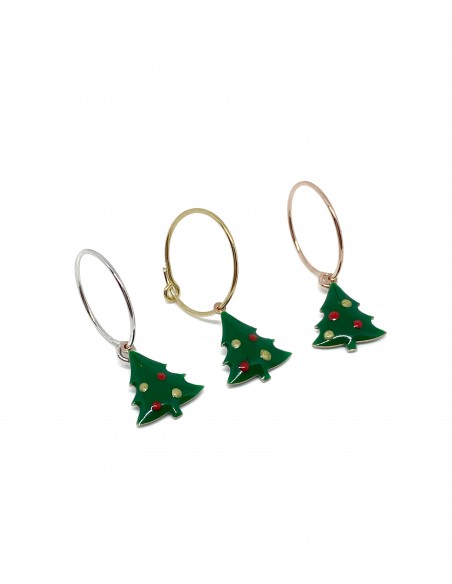 Monorecchino Cerchietto Christmas Tree Verde