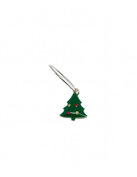 Single Earring Headband Christmas Tree Green