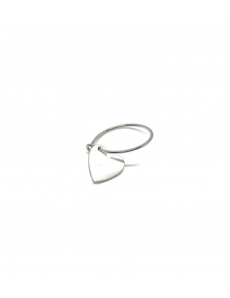 Single Earring Headband Heart White