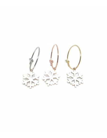 Single Earring Snowflake White