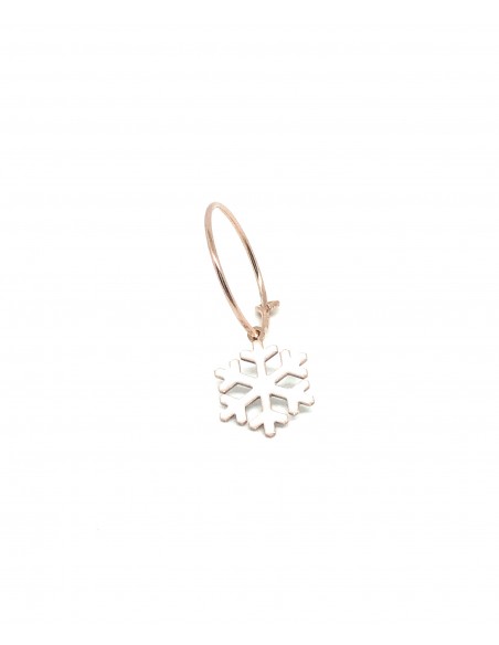 Single Earring Snowflake White