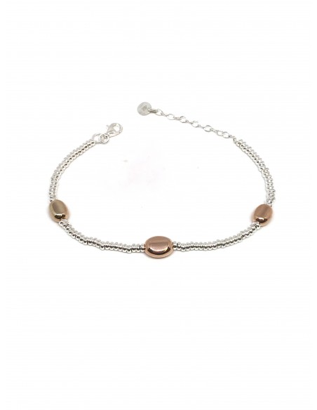 Bracciale Rondelle Piccole e Tre Pepite