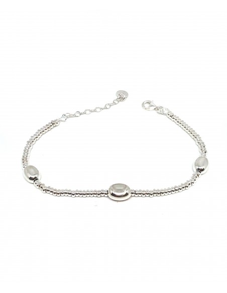 Small Rondelle and Three Nuggets Bracelet