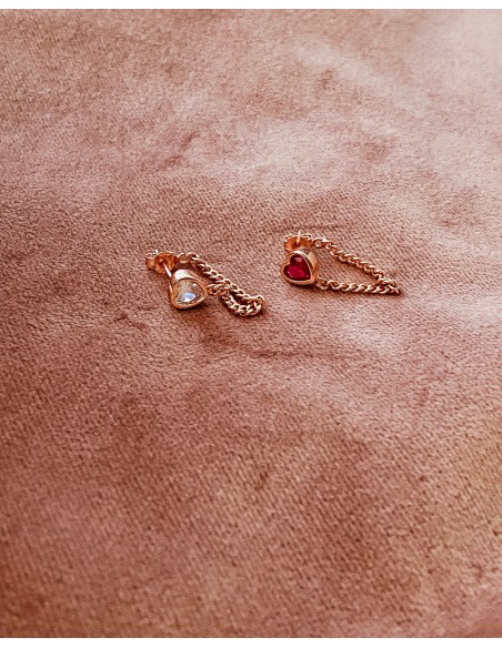 Mono Heart Earring and Chain