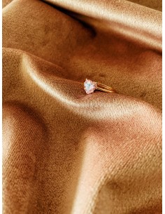 Anello Rosè Regolabile con Zircone a Cuore Rosa 2