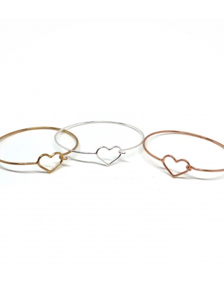 Bangle with Wire Heart