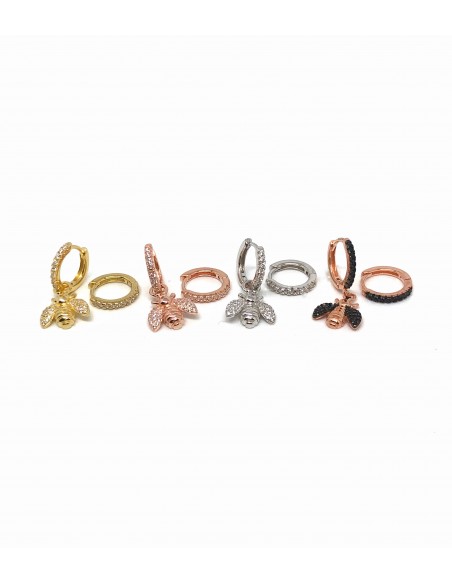 Asymmetrical Bee Huggie Earrings