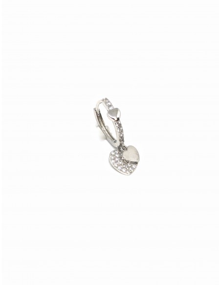 Oval Heart Snap Single Earring