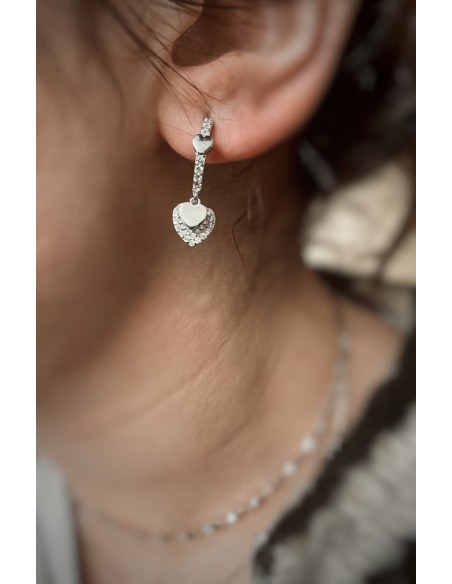 Oval Heart Snap Single Earring