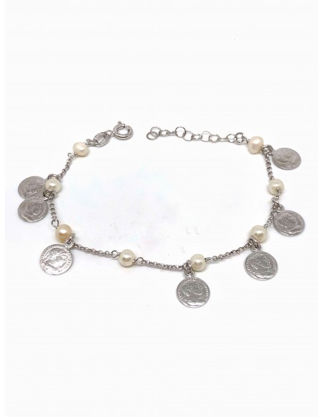 Bracelet with Coins and Beads