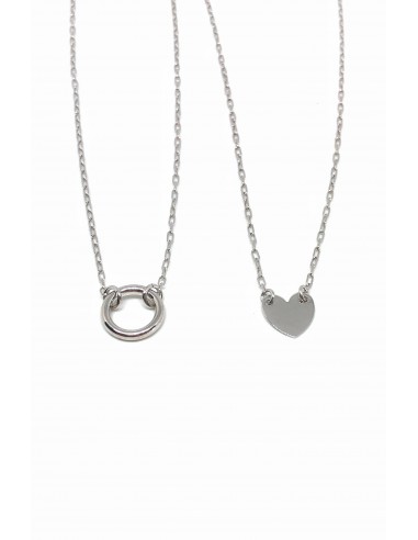 Mini Rectangular Chain Necklace with Central Charm