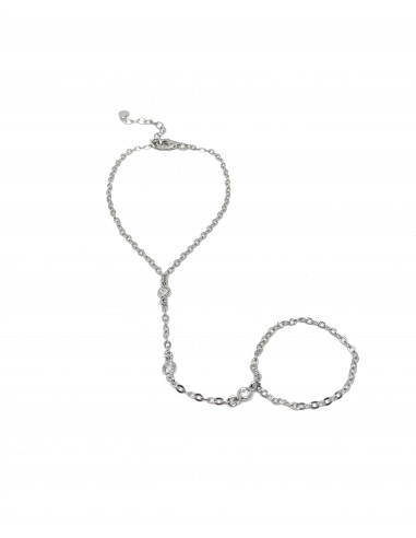 Kissing Bracelet with Zircons