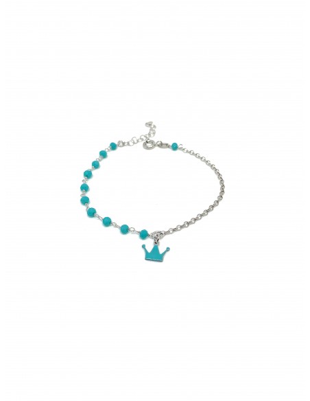 Bracciale Cristalli e Corona Pendente