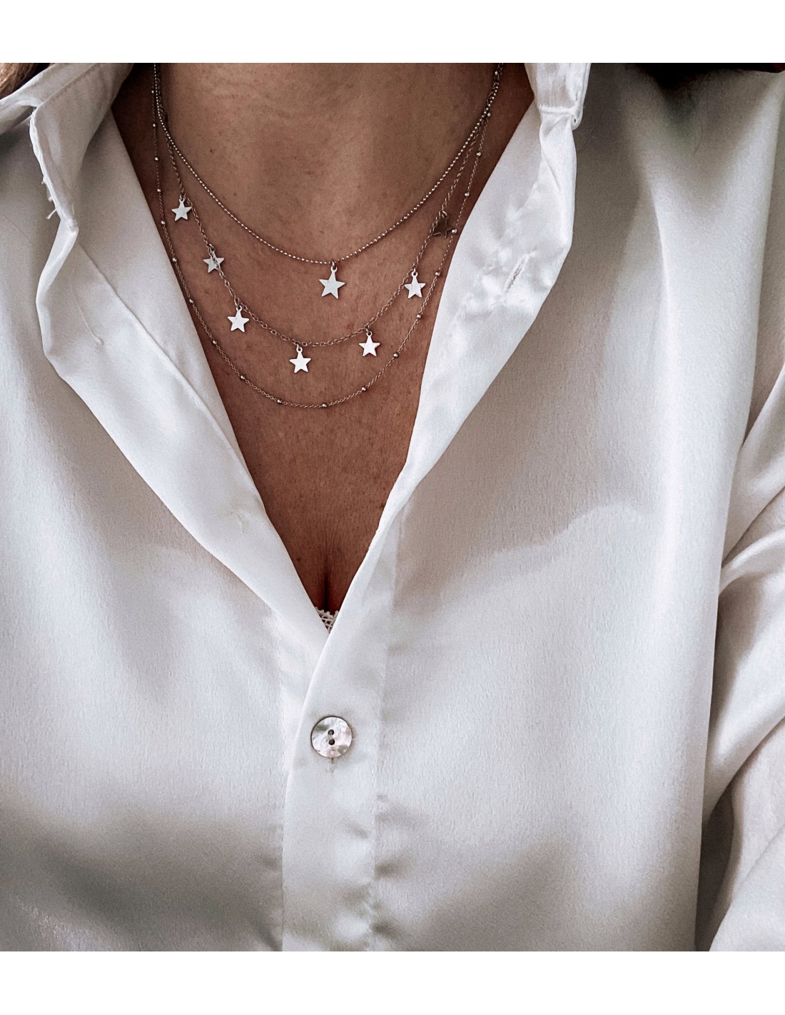 Collana Girocollo In Argento 925 - Tubo Liscio, Diametro 12,7 Cm, Spessore 3 Mm