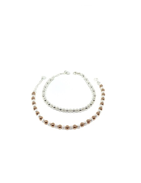 Bracciale Palline Diamante Alternate