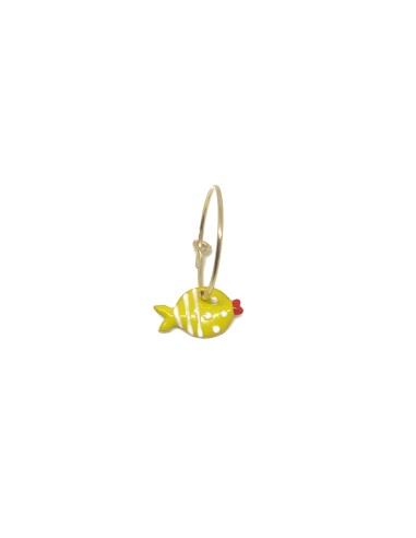Yellow Fish Headband Single Earring