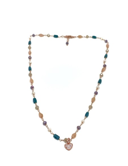 Collana Cristalli Multicolor Summer Champagne