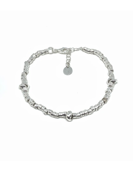 Hammered Nuggets Bracelet and 3 Knots