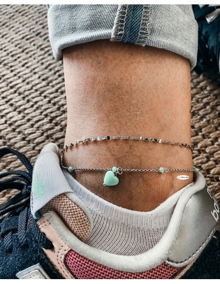 Anklet with Faceted Mesh