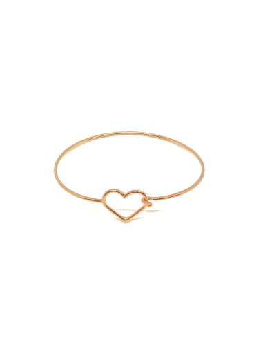 Bracciale Rigido con Cuore a Filo