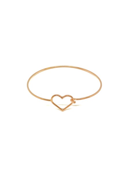 Bracciale Rigido con Cuore a Filo