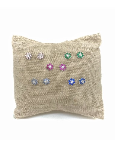 Hydrangea Earrings of Zircons