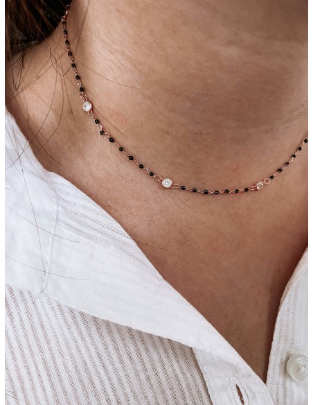 Collana Smaltata e Zirconi