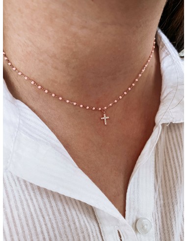 Enamel Necklace and Cross