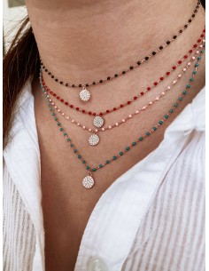 Enamel and Round Necklace