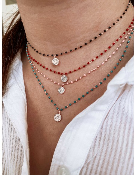 Enamel and Round Necklace