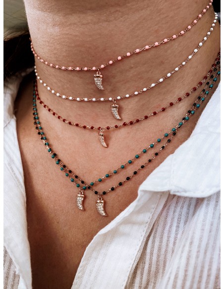 Enameled Necklace and Cornetto