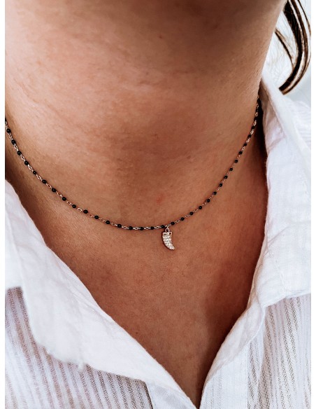 Enameled Necklace and Cornetto