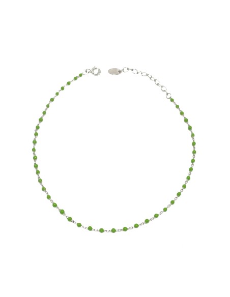 Green Enamel Balls Anklet