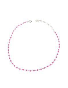 Fuchsia Enamel Balls Anklets 2