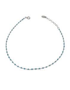 Blue Enamel Balls Anklet 2