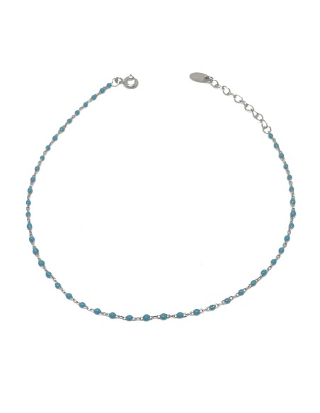 Blue Enamel Balls Anklet