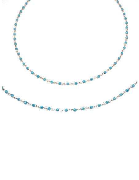 Blue Enamel Balls Anklet